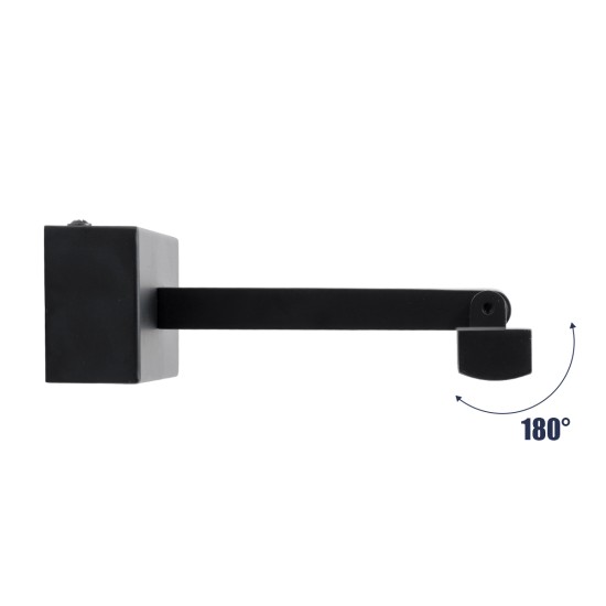 GLOBOSTAR® ELLIS 60444 Μοντέρνο Φωτιστικό Τοίχου - Απλίκα Καθρέπτη Μπάνιου LED 12W 1400lm 120° AC 220-240V IP44 Φυσικό Λευκό 4500K - Lumileds SMD Chip & TÜV SÜD Driver - Μαύρο Ματ - Μ60 x Π16 x Υ6cm - 3 Χρόνια Εγγύηση