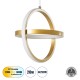GLOBOSTAR® ALICE 61057 Μοντέρνο Κρεμαστό Φωτιστικό Οροφής LED 20W 2400lm 300° AC 220-240V IP20 Ρυθμιζόμενο Λευκό CCT με On/Off 2700K/4500K/6000K - Lumileds SMD Chip - Χρυσό Βούρτσας - Μ25 x Π22 x Υ25cm - 3 Χρόνια Εγγύηση