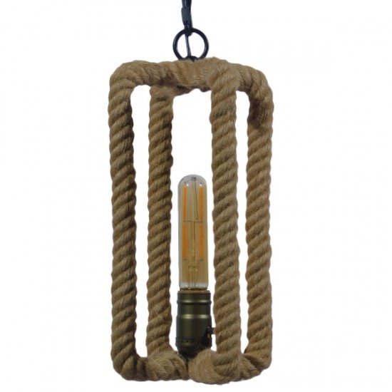 GLOBOSTAR® ELDORA 10001014 Vintage Κρεμαστό Φωτιστικό Οροφής με Ντουί 1 x E27 AC 220-240V IP20 - Μπεζ & Μπρούτζινο - Μ13 x Π13 x Υ30cm GLOBOSTAR® ELDORA 10001014 Vintage Κρεμαστό Φωτιστικό Οροφής με Ντουί 1 x E27 AC 220-240V IP20 - Μπεζ & Μπρούτζινο - Μ13 x Π13 x Υ30cm