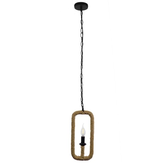 GLOBOSTAR® LINDELL 10001110 Vintage Κρεμαστό Φωτιστικό Οροφής με Ντουί 1 x E14 AC 220-240V IP20 - Μπεζ & Μαύρο - Μ18 x Π18 x Υ33cm GLOBOSTAR® LINDELL 10001110 Vintage Κρεμαστό Φωτιστικό Οροφής με Ντουί 1 x E14 AC 220-240V IP20 - Μπεζ & Μαύρο - Μ18 x Π18 x Υ33cm