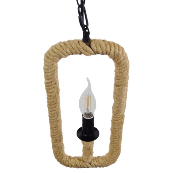 GLOBOSTAR® LINDELL 10001110 Vintage Κρεμαστό Φωτιστικό Οροφής με Ντουί 1 x E14 AC 220-240V IP20 - Μπεζ & Μαύρο - Μ18 x Π18 x Υ33cm GLOBOSTAR® LINDELL 10001110 Vintage Κρεμαστό Φωτιστικό Οροφής με Ντουί 1 x E14 AC 220-240V IP20 - Μπεζ & Μαύρο - Μ18 x Π18 x Υ33cm