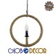 GLOBOSTAR® LINDELL 10001111 Vintage Κρεμαστό Φωτιστικό Οροφής με Ντουί 1 x E14 AC 220-240V IP20 - Μπεζ & Μαύρο - Μ37 x Π2.5 x Υ37cm GLOBOSTAR® LINDELL 10001111 Vintage Κρεμαστό Φωτιστικό Οροφής με Ντουί 1 x E14 AC 220-240V IP20 - Μπεζ & Μαύρο - Μ37 x Π2.5 x Υ37cm