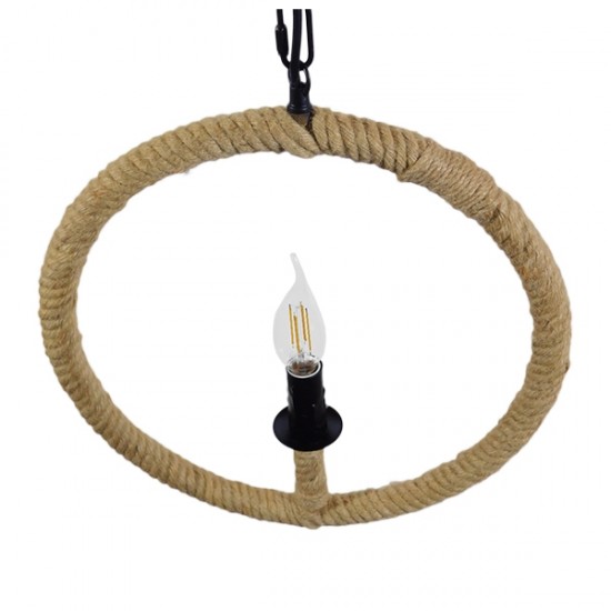 GLOBOSTAR® LINDELL 10001111 Vintage Κρεμαστό Φωτιστικό Οροφής με Ντουί 1 x E14 AC 220-240V IP20 - Μπεζ & Μαύρο - Μ37 x Π2.5 x Υ37cm GLOBOSTAR® LINDELL 10001111 Vintage Κρεμαστό Φωτιστικό Οροφής με Ντουί 1 x E14 AC 220-240V IP20 - Μπεζ & Μαύρο - Μ37 x Π2.5 x Υ37cm