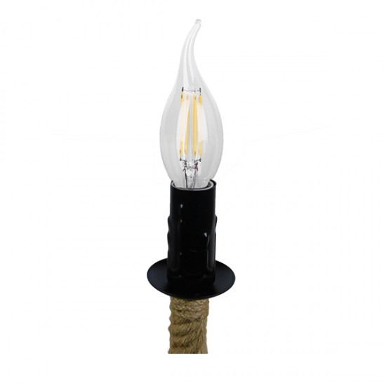 GLOBOSTAR® LINDELL 10001111 Vintage Κρεμαστό Φωτιστικό Οροφής με Ντουί 1 x E14 AC 220-240V IP20 - Μπεζ & Μαύρο - Μ37 x Π2.5 x Υ37cm GLOBOSTAR® LINDELL 10001111 Vintage Κρεμαστό Φωτιστικό Οροφής με Ντουί 1 x E14 AC 220-240V IP20 - Μπεζ & Μαύρο - Μ37 x Π2.5 x Υ37cm