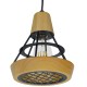 GLOBOSTAR® AKRON 10001133 Μοντέρνο Κρεμαστό Φωτιστικό Οροφής με Ντουί 1 x E27 AC 220-240V IP20 - Μπεζ & Μαύρο - Μ19 x Π19 x Υ22cm