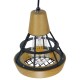 GLOBOSTAR® AKRON 10001133 Μοντέρνο Κρεμαστό Φωτιστικό Οροφής με Ντουί 1 x E27 AC 220-240V IP20 - Μπεζ & Μαύρο - Μ19 x Π19 x Υ22cm