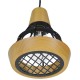GLOBOSTAR® AKRON 10001133 Μοντέρνο Κρεμαστό Φωτιστικό Οροφής με Ντουί 1 x E27 AC 220-240V IP20 - Μπεζ & Μαύρο - Μ19 x Π19 x Υ22cm