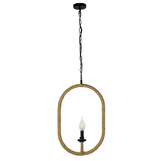 GLOBOSTAR® LINDELL 10001142 Vintage Κρεμαστό Φωτιστικό Οροφής με Ντουί 1 x E14 AC 220-240V IP20 - Μαύρο & Μπεζ - Μ35 x Π10 x Υ53cm GLOBOSTAR® LINDELL 10001142 Vintage Κρεμαστό Φωτιστικό Οροφής με Ντουί 1 x E14 AC 220-240V IP20 - Μαύρο & Μπεζ - Μ35 x Π10 x Υ53cm