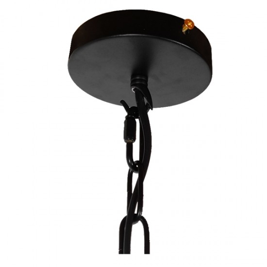 GLOBOSTAR® LINDELL 10001142 Vintage Κρεμαστό Φωτιστικό Οροφής με Ντουί 1 x E14 AC 220-240V IP20 - Μαύρο & Μπεζ - Μ35 x Π10 x Υ53cm GLOBOSTAR® LINDELL 10001142 Vintage Κρεμαστό Φωτιστικό Οροφής με Ντουί 1 x E14 AC 220-240V IP20 - Μαύρο & Μπεζ - Μ35 x Π10 x Υ53cm