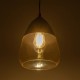 GLOBOSTAR® OLIVER 10001231 Vintage Κρεμαστό Φωτιστικό Οροφής με Ντουί 1 x E27 AC 220-240V IP20 - Μαύρο & Μελί - Μ22 x Π22 x Υ30cm