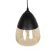 GLOBOSTAR® OLIVER 10001231 Vintage Κρεμαστό Φωτιστικό Οροφής με Ντουί 1 x E27 AC 220-240V IP20 - Μαύρο & Μελί - Μ22 x Π22 x Υ30cm