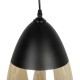 GLOBOSTAR® OLIVER 10001231 Vintage Κρεμαστό Φωτιστικό Οροφής με Ντουί 1 x E27 AC 220-240V IP20 - Μαύρο & Μελί - Μ22 x Π22 x Υ30cm