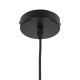 GLOBOSTAR® OLIVER 10001231 Vintage Κρεμαστό Φωτιστικό Οροφής με Ντουί 1 x E27 AC 220-240V IP20 - Μαύρο & Μελί - Μ22 x Π22 x Υ30cm