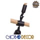GLOBOSTAR® MALVERN 10001239 Vintage Κρεμαστό Φωτιστικό Οροφής με Ντουί 1 x E27 AC 220-240V IP20 - Μαύρο & Μπεζ - Μ34 x Π22 x Υ34cm
