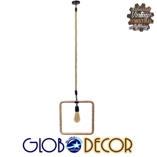 GLOBOSTAR® MALVERN 10001240 Vintage Κρεμαστό Φωτιστικό Οροφής με Ντουί 1 x E27 AC 220-240V IP20 - Μαύρο & Μπεζ - Μ33 x Π22 x Υ33cm GLOBOSTAR® MALVERN 10001240 Vintage Κρεμαστό Φωτιστικό Οροφής με Ντουί 1 x E27 AC 220-240V IP20 - Μαύρο & Μπεζ - Μ33 x Π22 x Υ33cm