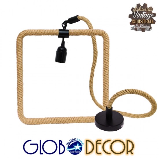 GLOBOSTAR® MALVERN 10001240 Vintage Κρεμαστό Φωτιστικό Οροφής με Ντουί 1 x E27 AC 220-240V IP20 - Μαύρο & Μπεζ - Μ33 x Π22 x Υ33cm GLOBOSTAR® MALVERN 10001240 Vintage Κρεμαστό Φωτιστικό Οροφής με Ντουί 1 x E27 AC 220-240V IP20 - Μαύρο & Μπεζ - Μ33 x Π22 x Υ33cm