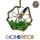 GLOBOSTAR® BRADLEY 10001328 Vintage Κρεμαστό Φωτιστικό Οροφής με Ντουί 1 x E27 AC 220-240V IP20 - Πολύχρωμο - Μ33 x Π33 x Υ33cm