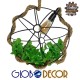 GLOBOSTAR® BRADLEY 10001329 Vintage Κρεμαστό Φωτιστικό Οροφής με Ντουί 1 x E27 AC 220-240V IP20 - Πολύχρωμο - Μ42 x Π42 x Υ42cm