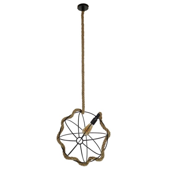 GLOBOSTAR® BRADLEY 10001329 Vintage Κρεμαστό Φωτιστικό Οροφής με Ντουί 1 x E27 AC 220-240V IP20 - Πολύχρωμο - Μ42 x Π42 x Υ42cm