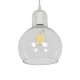 GLOBOSTAR® LUCREZIA 01314 Μοντέρνο Κρεμαστό Φωτιστικό Οροφής με Ντουί 1 x E27 AC 220-240V IP20 - Διάφανο - Μ18 x Π18 x Υ24cm