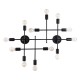 GLOBOSTAR® PIPING 00667 Vintage Φωτιστικό Τοίχου - Απλίκα με Ντουί 12 x E27 AC 220-240V IP20 - Μαύρο - Μ78.5 x Π9.5 x Υ64cm GLOBOSTAR® PIPING 00667 Vintage Φωτιστικό Τοίχου - Απλίκα με Ντουί 12 x E27 AC 220-240V IP20 - Μαύρο - Μ78.5 x Π9.5 x Υ64cm