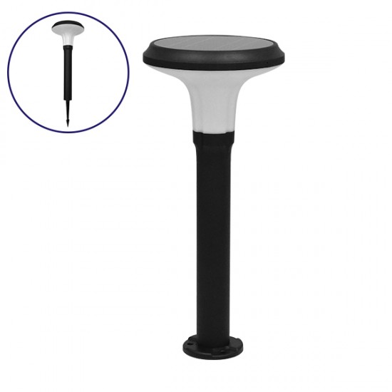 GLOBOSTAR® VEGGIE 12115 Φωτιστικό Κολωνάκι Κήπου LED 10W 500lm 120° με Ενσωματωμένο Φωτοβολταϊκό Panel 6V 2W & Επαναφορτιζόμενη Μπαταρία Li-ion 3.2V 6000mAh με Αισθητήρα Κίνησης-Ημέρας-Νύχτας Αδιάβροχο IP65 Ψυχρό Λευκό 6000K - Μαύρο - Μ26.5 x Π26.5 x GLOBOSTAR® VEGGIE 12115 Φωτιστικό Κολωνάκι Κήπου LED 10W 500lm 120° με Ενσωματωμένο Φωτοβολταϊκό Panel 6V 2W & Επαναφορτιζόμενη Μπαταρία Li-ion 3.2V 6000mAh με Αισθητήρα Κίνησης-Ημέρας-Νύχτας Αδιάβροχο IP65 Ψυχρό Λευκό 6000K - Μαύρο - Μ26.5 x Π26.5 x