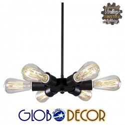 GLOBOSTAR® CONFOR 01036 Μοντέρνο Φωτιστικό Οροφής με Ντουί 6 x E27 AC 220-240V IP20 - Μαύρο - Μ24 x Π24 x Υ8cm GLOBOSTAR® CONFOR 01036 Μοντέρνο Φωτιστικό Οροφής με Ντουί 6 x E27 AC 220-240V IP20 - Μαύρο - Μ24 x Π24 x Υ8cm