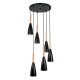 GLOBOSTAR® DILLON 00628 Μοντέρνο Κρεμαστό Φωτιστικό Οροφής με Ντουί 6 x E27 AC 220-240V IP20 - Μαύρο & Μπεζ - Μ52 x Π52 x Y130cm GLOBOSTAR® DILLON 00628 Μοντέρνο Κρεμαστό Φωτιστικό Οροφής με Ντουί 6 x E27 AC 220-240V IP20 - Μαύρο & Μπεζ - Μ52 x Π52 x Y130cm