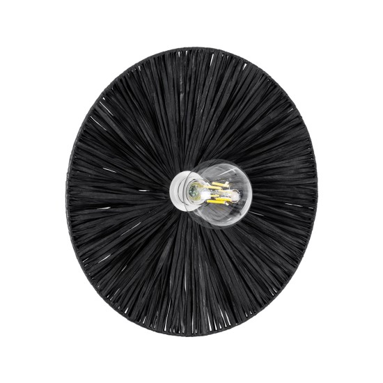 GLOBOSTAR® COLOMBO 02279 Boho Φωτιστικό Τοίχου - Απλίκα με Ντουί 1 x E27 AC 220-240V IP20 - Μαύρο - Μ40 x Π40 x Υ9cm GLOBOSTAR® COLOMBO 02279 Boho Φωτιστικό Τοίχου - Απλίκα με Ντουί 1 x E27 AC 220-240V IP20 - Μαύρο - Μ40 x Π40 x Υ9cm
