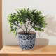 GloboStar® Artificial Garden NAIROBI 20509 Διακοσμητικό Κεραμικό Κασπώ Γλάστρα - Flower Pot Μαύρο με Λευκό Φ16 x Υ16cm GloboStar® Artificial Garden NAIROBI 20509 Διακοσμητικό Κεραμικό Κασπώ Γλάστρα - Flower Pot Μαύρο με Λευκό Φ16 x Υ16cm