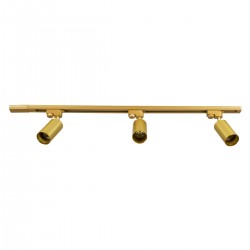 GLOBOSTAR® LEO 60359 Μοντέρνο Φωτιστικό Οροφής με Ντουί 3 x GU10 AC 220-240V IP20 - Χρυσό Πλατίνα - Μ100 x Π6 x Υ20cm GLOBOSTAR® LEO 60359 Μοντέρνο Φωτιστικό Οροφής με Ντουί 3 x GU10 AC 220-240V IP20 - Χρυσό Πλατίνα - Μ100 x Π6 x Υ20cm