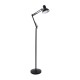 GLOBOSTAR® AUDREY 01468 Vintage Επιδαπέδιο Φωτιστικό με Ντουί 1 x E27 AC 220-240V IP20 - Μαύρο - Μ15 x Π15 x Υ190cm