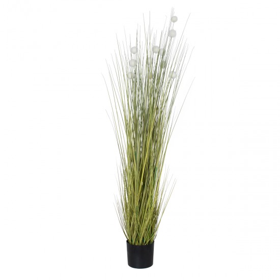 GloboStar® Artificial Garden ERIOPHORUM ANGUSTIFOLIUM COTTON GRASS 20073 Τεχνητό Διακοσμητικό Φυτό Γρασίδι του Βαμβακιού Υ150cm