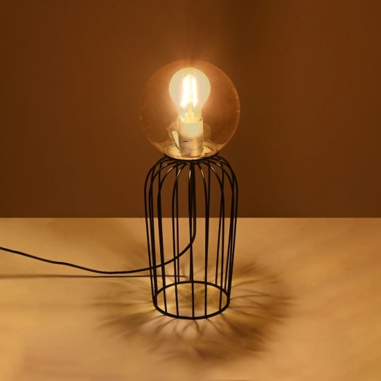 GLOBOSTAR® ZENITH 201-0094 Vintage Επιτραπέζιο Φωτιστικό Πορτατίφ με Ντουί 1 x E27 AC 220-240V IP20 - Μαύρο & Μελί - Μ15 x Π15 x Υ40cm GLOBOSTAR® ZENITH 201-0094 Vintage Επιτραπέζιο Φωτιστικό Πορτατίφ με Ντουί 1 x E27 AC 220-240V IP20 - Μαύρο & Μελί - Μ15 x Π15 x Υ40cm