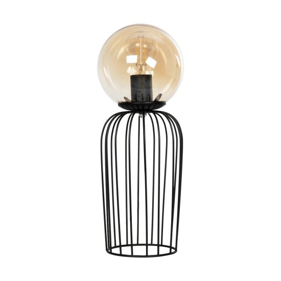 GLOBOSTAR® ZENITH 201-0094 Vintage Επιτραπέζιο Φωτιστικό Πορτατίφ με Ντουί 1 x E27 AC 220-240V IP20 - Μαύρο & Μελί - Μ15 x Π15 x Υ40cm GLOBOSTAR® ZENITH 201-0094 Vintage Επιτραπέζιο Φωτιστικό Πορτατίφ με Ντουί 1 x E27 AC 220-240V IP20 - Μαύρο & Μελί - Μ15 x Π15 x Υ40cm