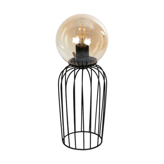 GLOBOSTAR® ZENITH 201-0094 Vintage Επιτραπέζιο Φωτιστικό Πορτατίφ με Ντουί 1 x E27 AC 220-240V IP20 - Μαύρο & Μελί - Μ15 x Π15 x Υ40cm GLOBOSTAR® ZENITH 201-0094 Vintage Επιτραπέζιο Φωτιστικό Πορτατίφ με Ντουί 1 x E27 AC 220-240V IP20 - Μαύρο & Μελί - Μ15 x Π15 x Υ40cm