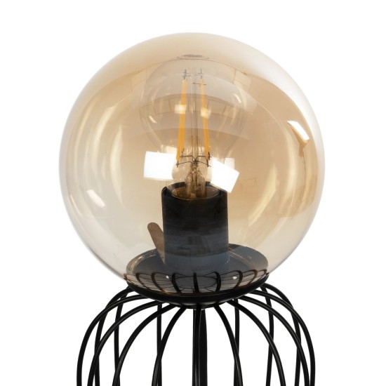 GLOBOSTAR® ZENITH 201-0094 Vintage Επιτραπέζιο Φωτιστικό Πορτατίφ με Ντουί 1 x E27 AC 220-240V IP20 - Μαύρο & Μελί - Μ15 x Π15 x Υ40cm GLOBOSTAR® ZENITH 201-0094 Vintage Επιτραπέζιο Φωτιστικό Πορτατίφ με Ντουί 1 x E27 AC 220-240V IP20 - Μαύρο & Μελί - Μ15 x Π15 x Υ40cm