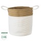 GloboStar® Artificial Garden SAMOTHRAKI 20199 Διακοσμητικό Πλεκτό Καλάθι - Κασπώ Γλάστρα - Flower Pot Μπεζ με Λευκό Π35cm x Υ40cm GloboStar® Artificial Garden SAMOTHRAKI 20199 Διακοσμητικό Πλεκτό Καλάθι - Κασπώ Γλάστρα - Flower Pot Μπεζ με Λευκό Π35cm x Υ40cm