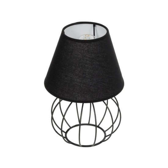 GLOBOSTAR® SHAPE 202-0057 Μοντέρνο Επιτραπέζιο Φωτιστικό Πορτατίφ με Ντουί 1 x E27 AC 220-240V IP20 - Μαύρο - Μ19 x Π19 x Υ28cm