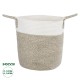 GloboStar® Artificial Garden CHALKI 20200 Διακοσμητικό Πλεκτό Καλάθι - Κασπώ Γλάστρα - Flower Pot Μπεζ Σκούρο με Λευκό Π35cm x Υ40cm GloboStar® Artificial Garden CHALKI 20200 Διακοσμητικό Πλεκτό Καλάθι - Κασπώ Γλάστρα - Flower Pot Μπεζ Σκούρο με Λευκό Π35cm x Υ40cm
