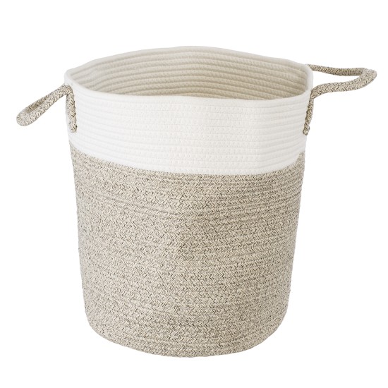 GloboStar® Artificial Garden CHALKI 20200 Διακοσμητικό Πλεκτό Καλάθι - Κασπώ Γλάστρα - Flower Pot Μπεζ Σκούρο με Λευκό Π35cm x Υ40cm GloboStar® Artificial Garden CHALKI 20200 Διακοσμητικό Πλεκτό Καλάθι - Κασπώ Γλάστρα - Flower Pot Μπεζ Σκούρο με Λευκό Π35cm x Υ40cm