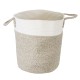 GloboStar® Artificial Garden CHALKI 20200 Διακοσμητικό Πλεκτό Καλάθι - Κασπώ Γλάστρα - Flower Pot Μπεζ Σκούρο με Λευκό Π35cm x Υ40cm GloboStar® Artificial Garden CHALKI 20200 Διακοσμητικό Πλεκτό Καλάθι - Κασπώ Γλάστρα - Flower Pot Μπεζ Σκούρο με Λευκό Π35cm x Υ40cm