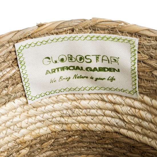 GloboStar® Artificial Garden KYTHIRA 20274 Διακοσμητικό Πλεκτό Καλάθι - Κασπώ Γλάστρα - Flower Pot Καφέ με Μπεζ Φ25 x Υ18cm GloboStar® Artificial Garden KYTHIRA 20274 Διακοσμητικό Πλεκτό Καλάθι - Κασπώ Γλάστρα - Flower Pot Καφέ με Μπεζ Φ25 x Υ18cm