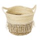 GloboStar® Artificial Garden MYKONOS 20278 Διακοσμητικό Πλεκτό Καλάθι - Κασπώ Γλάστρα - Flower Pot Μπεζ με Μακραμέ Φ18cm x Υ15cm GloboStar® Artificial Garden MYKONOS 20278 Διακοσμητικό Πλεκτό Καλάθι - Κασπώ Γλάστρα - Flower Pot Μπεζ με Μακραμέ Φ18cm x Υ15cm