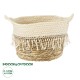 GloboStar® Artificial Garden MYKONOS 20279 Διακοσμητικό Πλεκτό Καλάθι - Κασπώ Γλάστρα - Flower Pot Μπεζ με Μακραμέ Φ22cm x Υ15cm GloboStar® Artificial Garden MYKONOS 20279 Διακοσμητικό Πλεκτό Καλάθι - Κασπώ Γλάστρα - Flower Pot Μπεζ με Μακραμέ Φ22cm x Υ15cm