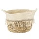 GloboStar® Artificial Garden MYKONOS 20279 Διακοσμητικό Πλεκτό Καλάθι - Κασπώ Γλάστρα - Flower Pot Μπεζ με Μακραμέ Φ22cm x Υ15cm GloboStar® Artificial Garden MYKONOS 20279 Διακοσμητικό Πλεκτό Καλάθι - Κασπώ Γλάστρα - Flower Pot Μπεζ με Μακραμέ Φ22cm x Υ15cm