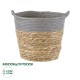 GloboStar® Artificial Garden SYROS 20281 Διακοσμητικό Πλεκτό Καλάθι - Κασπώ Γλάστρα - Flower Pot Μπεζ με Γκρι Φ20cm x Υ20cm GloboStar® Artificial Garden SYROS 20281 Διακοσμητικό Πλεκτό Καλάθι - Κασπώ Γλάστρα - Flower Pot Μπεζ με Γκρι Φ20cm x Υ20cm