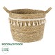 GloboStar® Artificial Garden SANTORINI 20285 Διακοσμητικό Πλεκτό Καλάθι - Κασπώ Γλάστρα - Flower Pot Μπεζ με Μακραμέ Φ25cm x Υ23cm GloboStar® Artificial Garden SANTORINI 20285 Διακοσμητικό Πλεκτό Καλάθι - Κασπώ Γλάστρα - Flower Pot Μπεζ με Μακραμέ Φ25cm x Υ23cm
