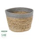GloboStar® Artificial Garden ANTIPAROS 20289 Διακοσμητικό Πλεκτό Καλάθι - Κασπώ Γλάστρα - Flower Pot Μπεζ με Γκρι Φ22cm x Υ15cm GloboStar® Artificial Garden ANTIPAROS 20289 Διακοσμητικό Πλεκτό Καλάθι - Κασπώ Γλάστρα - Flower Pot Μπεζ με Γκρι Φ22cm x Υ15cm