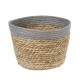 GloboStar® Artificial Garden ANTIPAROS 20289 Διακοσμητικό Πλεκτό Καλάθι - Κασπώ Γλάστρα - Flower Pot Μπεζ με Γκρι Φ22cm x Υ15cm GloboStar® Artificial Garden ANTIPAROS 20289 Διακοσμητικό Πλεκτό Καλάθι - Κασπώ Γλάστρα - Flower Pot Μπεζ με Γκρι Φ22cm x Υ15cm